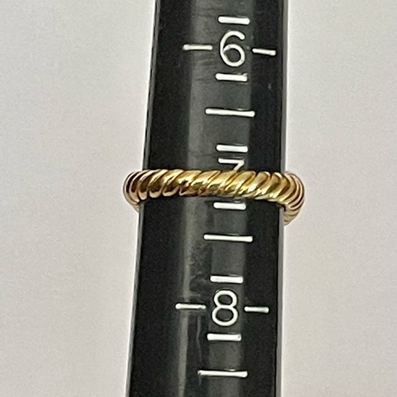 David Yurman Solid 18k Gold Blue Topaz Noblesse Ring - Size 7 - Picture 8 of 12